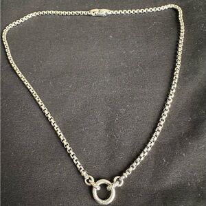 David Yurman sterling silver box chain necklace